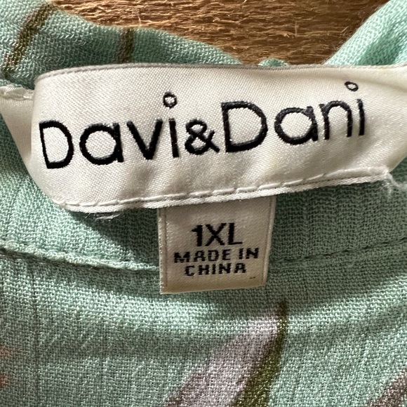 DAVI&DANI SZ 1X flowy pistachio green floral dress - Picture 5 of 10